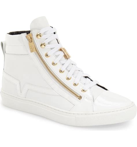 sneakers versace|versace zipped high top sneakers.